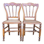 Paire de chaises chaises cannes style napolon iii