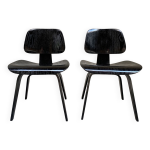 Paire de chaises dcw par charles & ray eames pour herman miller 1950 Paire de chaises dcw par charles & ray eames pour herman miller 1950