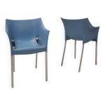 Paire de chaises dr. no, philippe starck, kartell