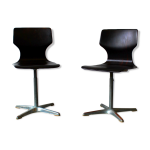 Paire de chaises évolutives pae adam stegner pour flötotto pagholz, 70 Paire de chaises évolutives pae adam stegner pour flötotto pagholz, 70