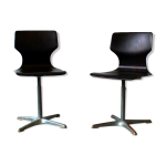 Paire de chaises évolutives pae adam stegner pour flötotto pagholz, 70 Paire de chaises évolutives pae adam stegner pour flötotto pagholz, 70