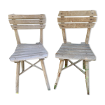 Paire de chaises de jardin enfant