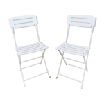 Paire de chaises de jardin en mtal