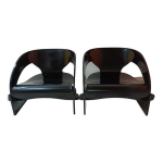 Paire de chaises longues  interlocking  par joe colombo pour kartell