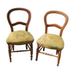 Paire de chaises louis philippe en merisier
