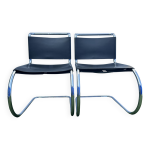 Paire de chaises mr 10 avec lacets mies van der rohe, knoll international