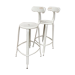 Paire de chaises nicolle blanche