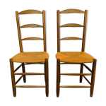 Paire de chaises paillées Paire de chaises paillées