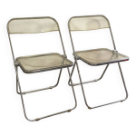 Paire de chaises plia transparentes - castelli