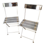 Paire de chaises pliantes yonel lebovici