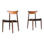 Paire de chaises de salle  manger en palissandre harry ostergaard randers danemark 1960