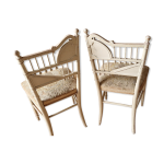 Paire de chaises de salon style louis xvi