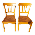 Paire de chaises stella, cann�es