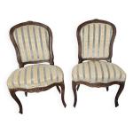 Paire de chaises style louis xv