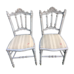 Paire de chaises style louis xv