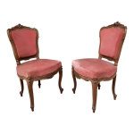 Paire de chaises de style louis xv