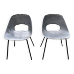 Paire de chaises  tulipe  pierre guariche - annes 50 / 60