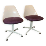 Paire de chaises tulipe pivotantes maurice burke pour arkana, 1960 Paire de chaises tulipe pivotantes maurice burke pour arkana, 1960