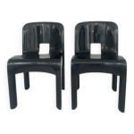 Paire de chaises universale par joe colombo pour kartell annes 70