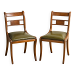 Paire de chaises vintage en bois courb design 20e sicle