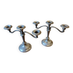 Paire de chandeliers 3 branches