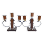 Paire de chandeliers art dco 1940
