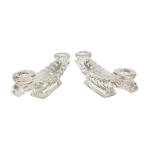 Paire de chandeliers art deco en verre Paire de chandeliers art deco en verre