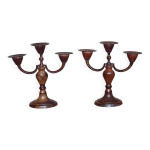 Paire de chandeliers en bronze Paire de chandeliers en bronze