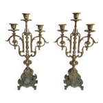 Paire de chandeliers en bronze