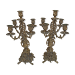 Paire de chandeliers en bronze
