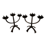 Paire de chandeliers brutalise