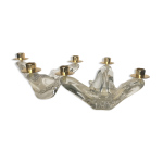 Paire de chandeliers en cristal