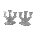 Paire de chandeliers en cristal