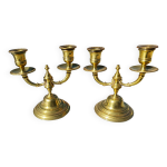 Paire de chandelier laiton
