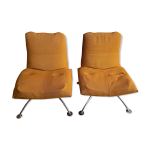 Paire de chauffeuses mod�le  delta  jean - louis berthet