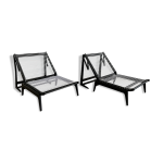 Paire de chauffeuses par georges tigien, 1950 Paire de chauffeuses par georges tigien, 1950
