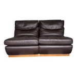 Paire de chauffeuses roche bobois en cuir Paire de chauffeuses roche bobois en cuir