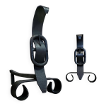 Paire de chenets  boucle de ceinture