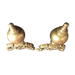 Paire de chenets en bronze
