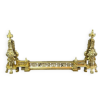 Paire de chenets en bronze dor�, style louis xvi, xixe si�cle