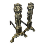 Paire de chenets en bronze noclassiques empire