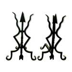 Paire de chenets fer forg�