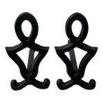 Paire de chenets en fonte