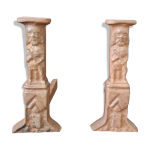 Paire de chents en fonte de fer, fin xve