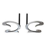 Paire chenets jean paul cration design 1970