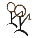 Paire de chenets modernes du milieu du si�cle, italie, ann�es 1950