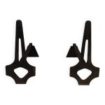 Paire de chenets modernistes en acier et fer forg�