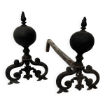 Paire de chenet de style renaissance en bronze xix si�cle