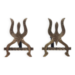 Paire de chenets zoomorphes