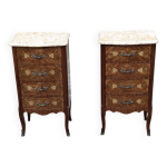 Paire chevet / chiffonnier commode vintage style louis xv Paire chevet / chiffonnier commode vintage style louis xv